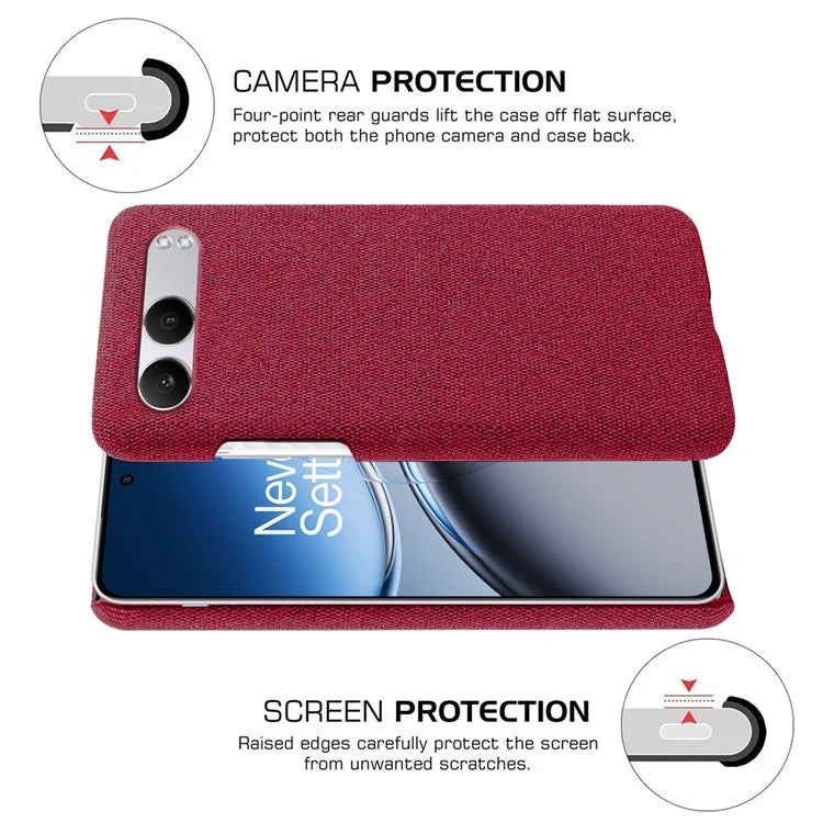 For OnePlus Nord 4 Case Cloth Texture Anti-Scratch Protective PC Phone Cover
