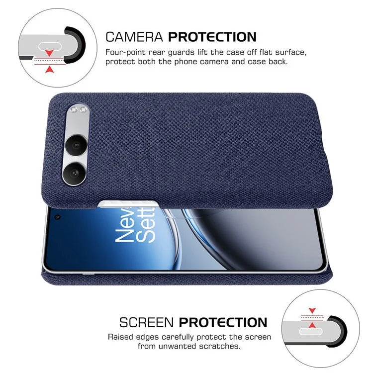 For OnePlus Nord 4 Case Cloth Texture Anti-Scratch Protective PC Phone Cover