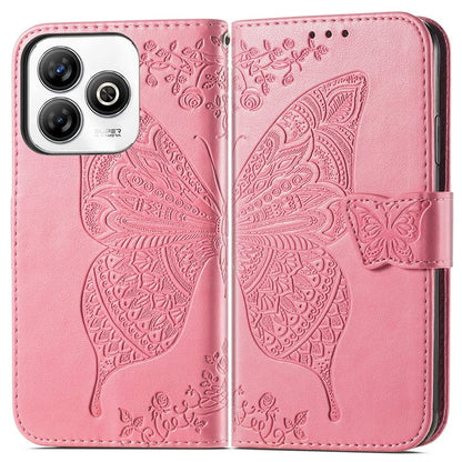 For ZTE Blade A75 4G Case PU Leather Wallet Phone Cover Butterfly Pattern
