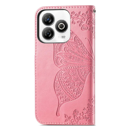 For ZTE Blade A75 4G Case PU Leather Wallet Phone Cover Butterfly Pattern