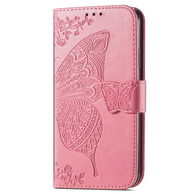 For ZTE Blade A75 4G Case PU Leather Wallet Phone Cover Butterfly Pattern
