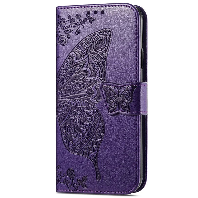 For ZTE Blade A75 4G Case PU Leather Wallet Phone Cover Butterfly Pattern