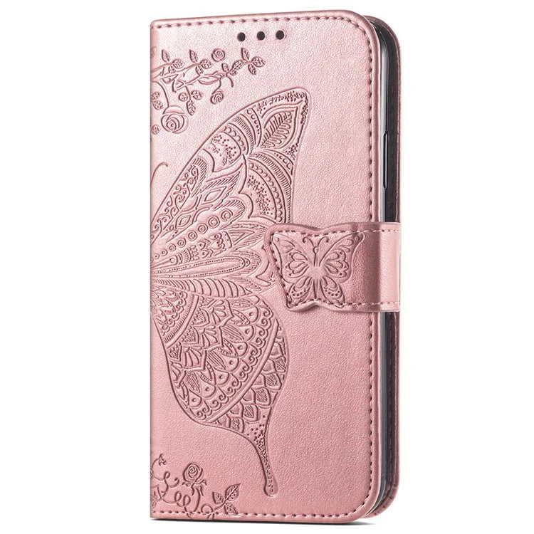 For ZTE Blade A75 4G Case PU Leather Wallet Phone Cover Butterfly Pattern