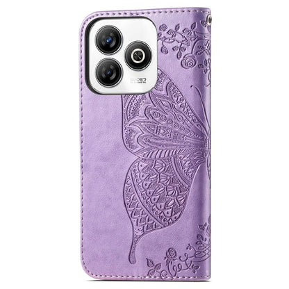 For ZTE Blade A75 4G Case PU Leather Wallet Phone Cover Butterfly Pattern