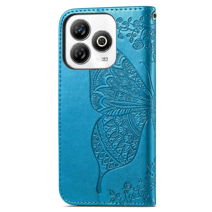 For ZTE Blade A75 4G Case PU Leather Wallet Phone Cover Butterfly Pattern