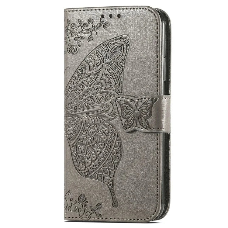 For ZTE Blade A75 4G Case PU Leather Wallet Phone Cover Butterfly Pattern