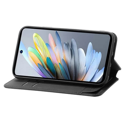 CASENEO For ZTE Blade A75 4G Case RFID Blocking Wallet Leather Cover Pattern Print