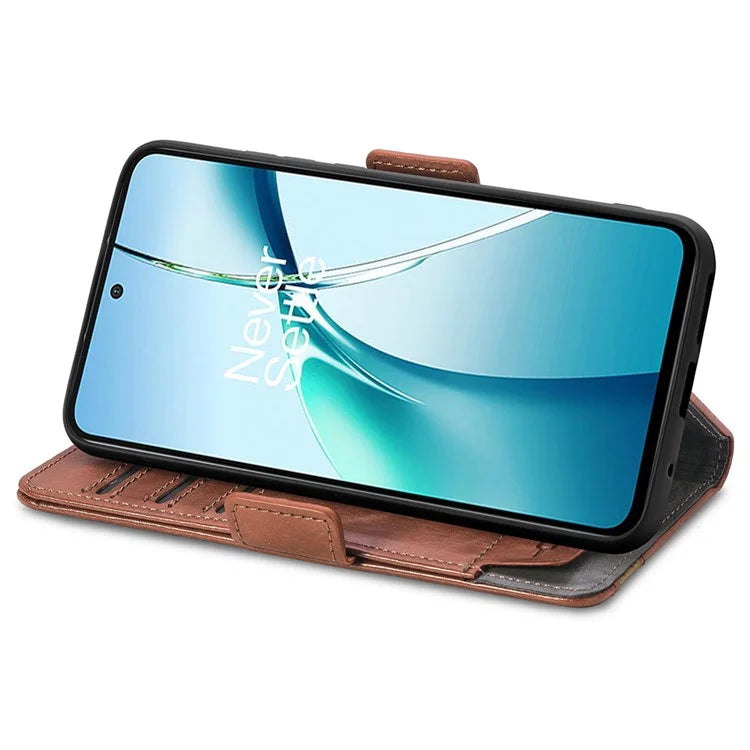 CASENEO 002 Series For OnePlus Nord CE4 Lite 5G / Oppo K12x 5G (China) Case Stand Wallet Splicing PU Leather Cover