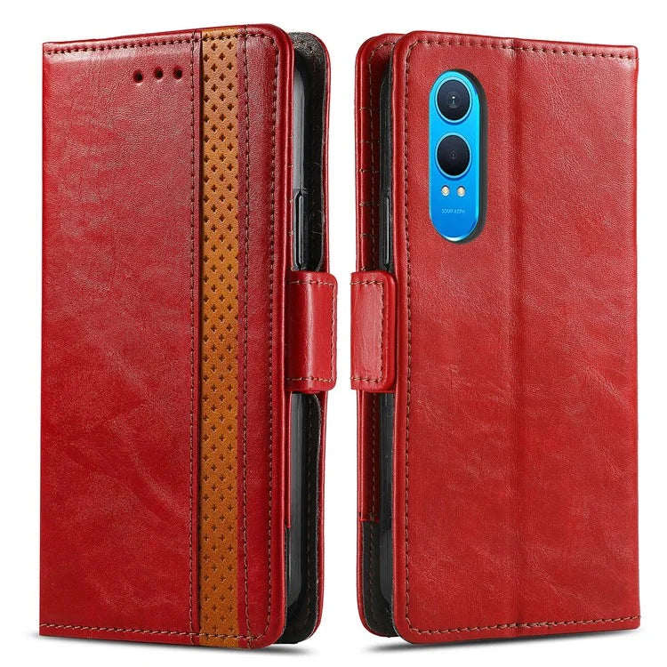 CASENEO 002 Series For OnePlus Nord CE4 Lite 5G / Oppo K12x 5G (China) Case Stand Wallet Splicing PU Leather Cover