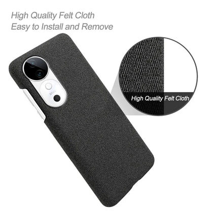 For vivo S19 5G Case Cloth Texture Anti-Scratch Protective PC Phone Cover