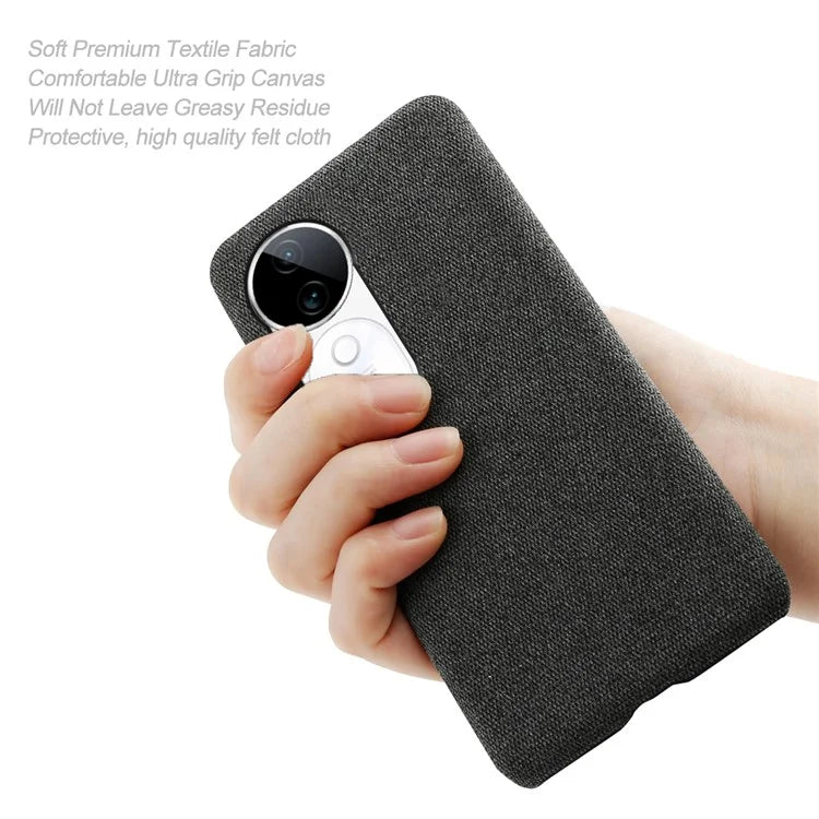 For vivo S19 5G Case Cloth Texture Anti-Scratch Protective PC Phone Cover