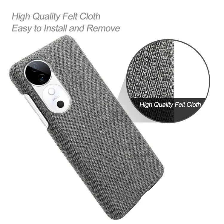 For vivo S19 5G Case Cloth Texture Anti-Scratch Protective PC Phone Cover