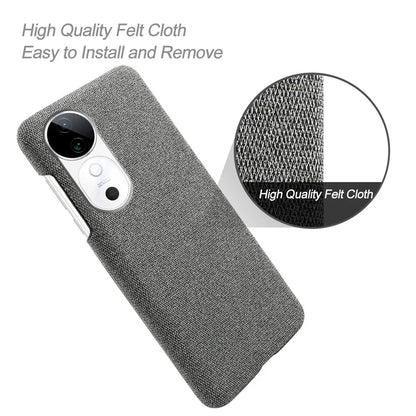 For vivo S19 5G Case Cloth Texture Anti-Scratch Protective PC Phone Cover