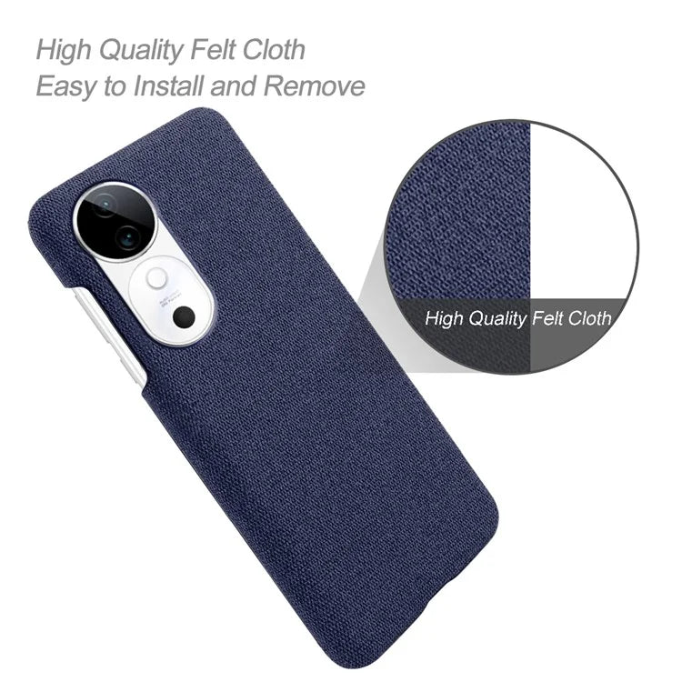 For vivo S19 5G Case Cloth Texture Anti-Scratch Protective PC Phone Cover