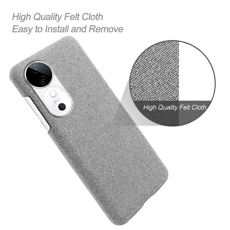 For vivo S19 5G Case Cloth Texture Anti-Scratch Protective PC Phone Cover