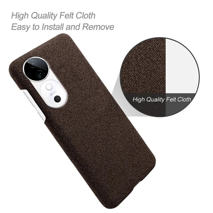 For vivo S19 5G Case Cloth Texture Anti-Scratch Protective PC Phone Cover