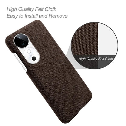 For vivo S19 5G Case Cloth Texture Anti-Scratch Protective PC Phone Cover