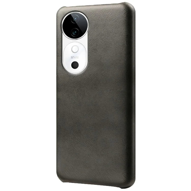 For vivo S19 5G Case Calf Texture PU Leather Hard PC Protective Phone Cover