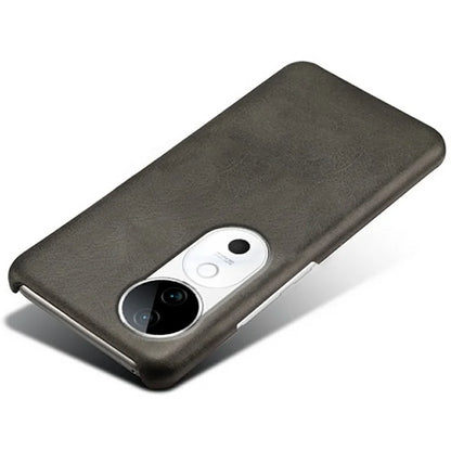 For vivo S19 5G Case Calf Texture PU Leather Hard PC Protective Phone Cover