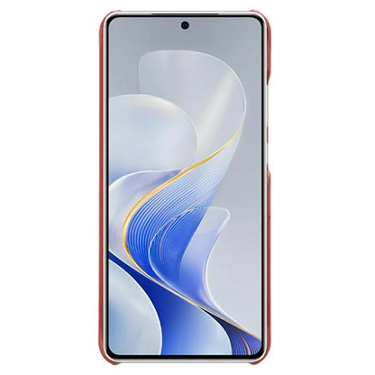 For vivo S19 5G Case Calf Texture PU Leather Hard PC Protective Phone Cover