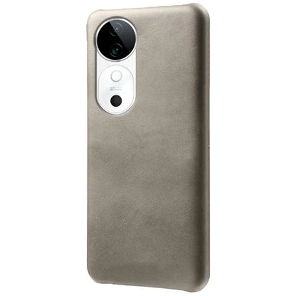For vivo S19 5G Case Calf Texture PU Leather Hard PC Protective Phone Cover