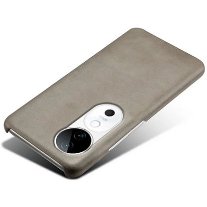 For vivo S19 5G Case Calf Texture PU Leather Hard PC Protective Phone Cover