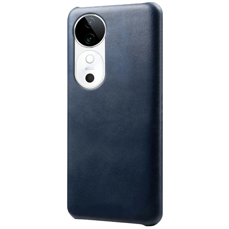 For vivo S19 5G Case Calf Texture PU Leather Hard PC Protective Phone Cover