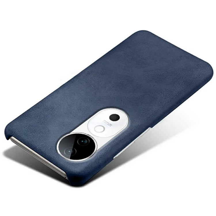 For vivo S19 5G Case Calf Texture PU Leather Hard PC Protective Phone Cover