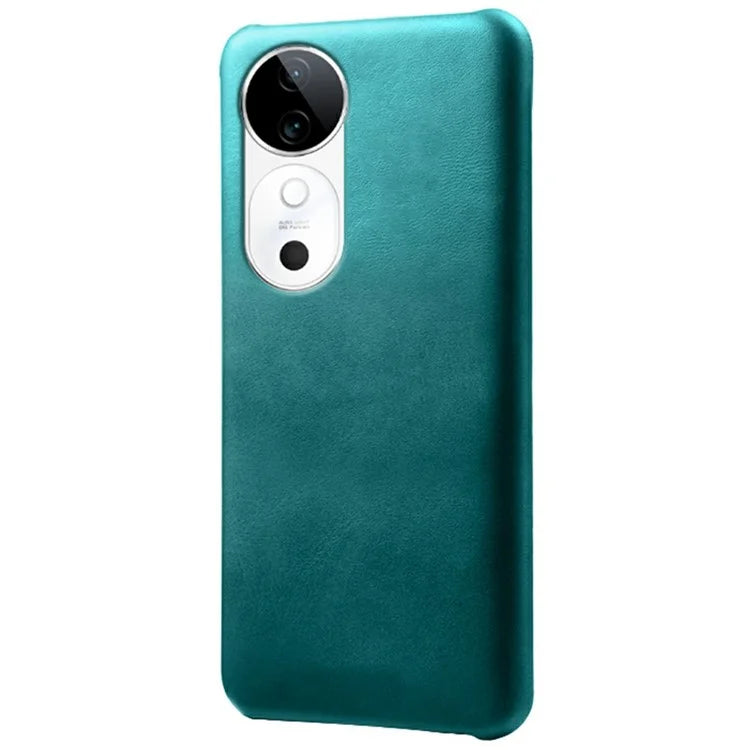 For vivo S19 5G Case Calf Texture PU Leather Hard PC Protective Phone Cover