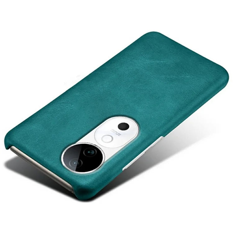For vivo S19 5G Case Calf Texture PU Leather Hard PC Protective Phone Cover