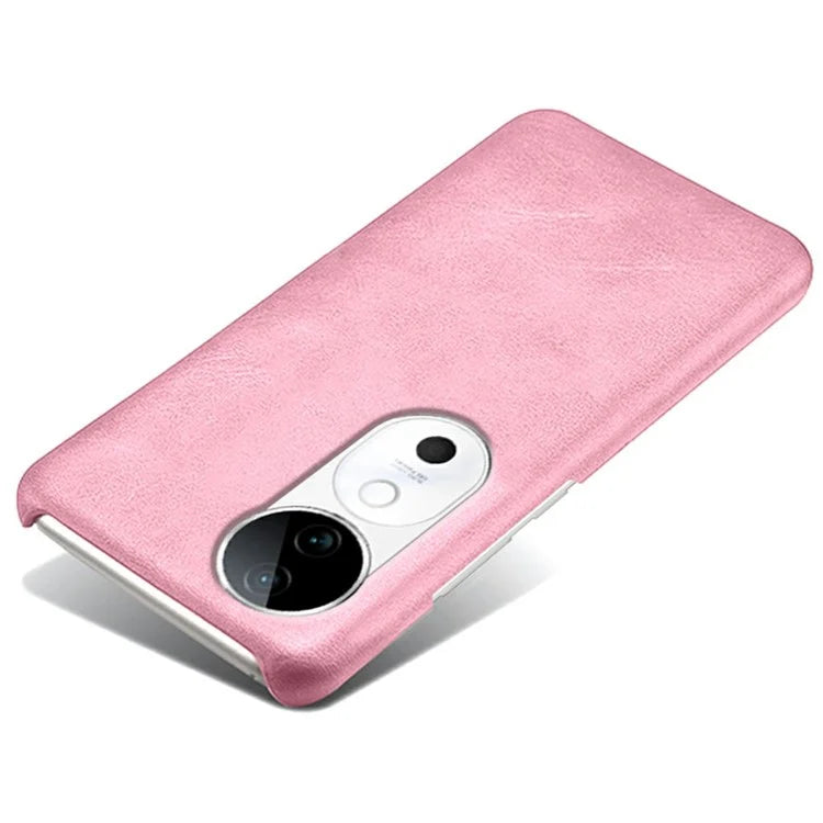 For vivo S19 5G Case Calf Texture PU Leather Hard PC Protective Phone Cover