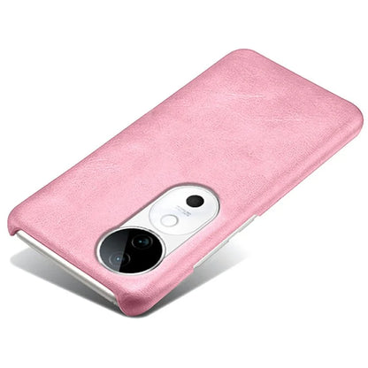 For vivo S19 5G Case Calf Texture PU Leather Hard PC Protective Phone Cover