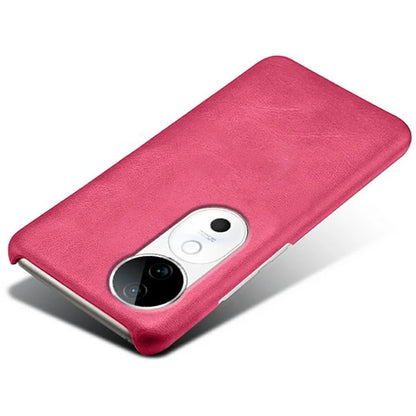 For vivo S19 5G Case Calf Texture PU Leather Hard PC Protective Phone Cover