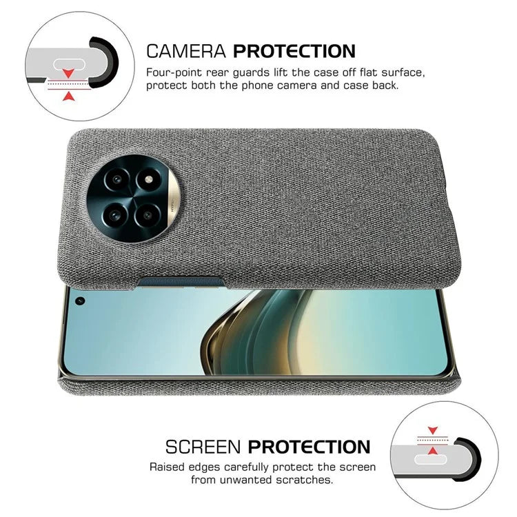 For Realme 13 Pro 5G Case Cloth Texture Anti-Scratch Protective PC Phone Cover