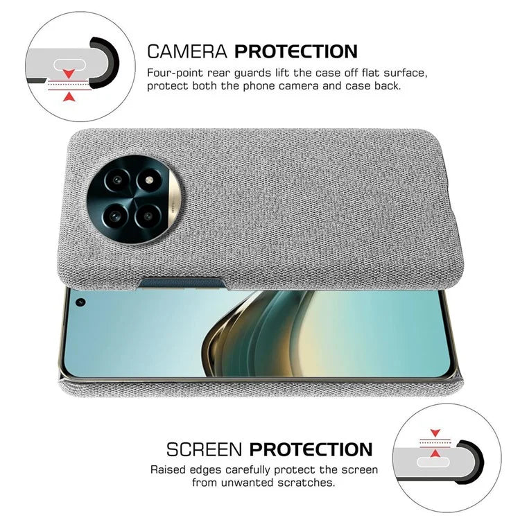 For Realme 13 Pro 5G Case Cloth Texture Anti-Scratch Protective PC Phone Cover