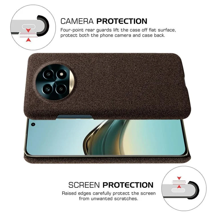 For Realme 13 Pro 5G Case Cloth Texture Anti-Scratch Protective PC Phone Cover