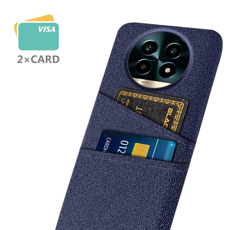 For Realme 13 Pro 5G Case Cloth + Hard PC Phone Cover with Dual Card Slots