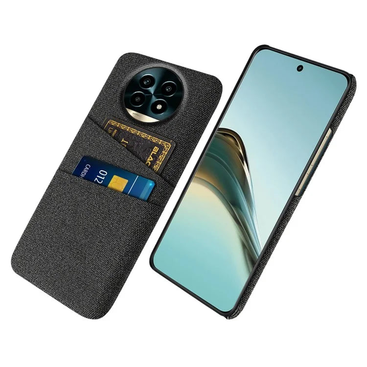 For Realme 13 Pro 5G Case Cloth + Hard PC Phone Cover with Dual Card Slots