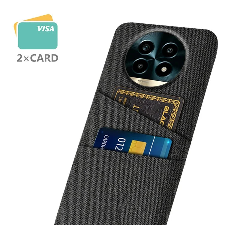 For Realme 13 Pro 5G Case Cloth + Hard PC Phone Cover with Dual Card Slots