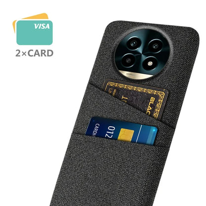 For Realme 13 Pro 5G Case Cloth + Hard PC Phone Cover with Dual Card Slots
