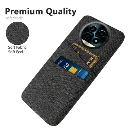 For Realme 13 Pro 5G Case Cloth + Hard PC Phone Cover with Dual Card Slots