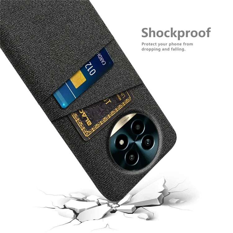 For Realme 13 Pro 5G Case Cloth + Hard PC Phone Cover with Dual Card Slots