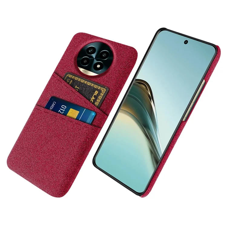 For Realme 13 Pro 5G Case Cloth + Hard PC Phone Cover with Dual Card Slots