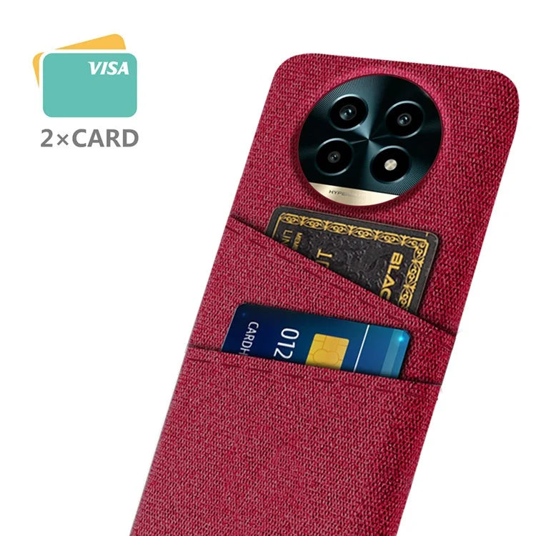 For Realme 13 Pro 5G Case Cloth + Hard PC Phone Cover with Dual Card Slots