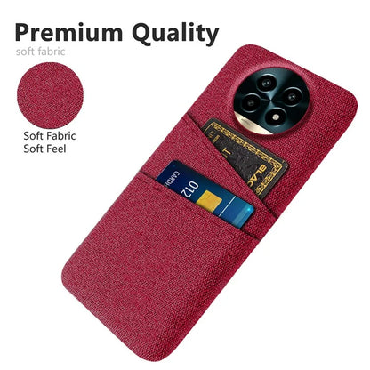 For Realme 13 Pro 5G Case Cloth + Hard PC Phone Cover with Dual Card Slots