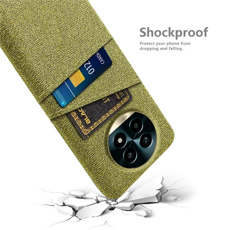 For Realme 13 Pro 5G Case Cloth + Hard PC Phone Cover with Dual Card Slots
