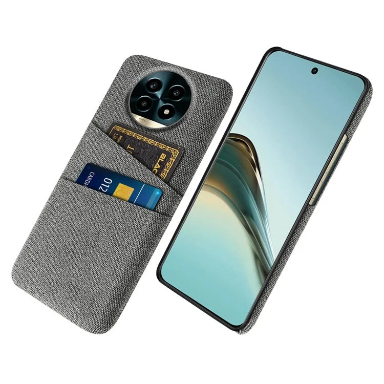 For Realme 13 Pro 5G Case Cloth + Hard PC Phone Cover with Dual Card Slots