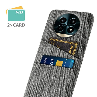 For Realme 13 Pro 5G Case Cloth + Hard PC Phone Cover with Dual Card Slots
