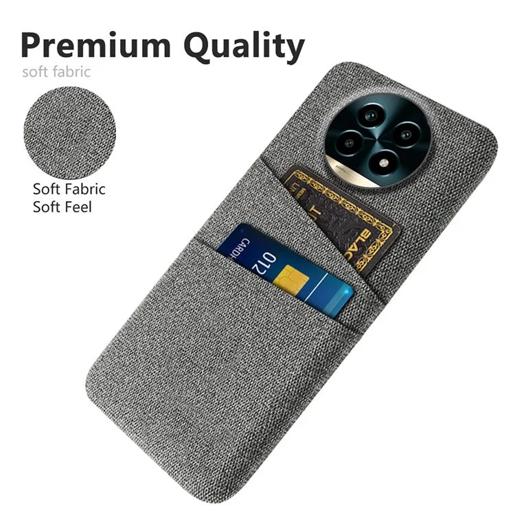 For Realme 13 Pro 5G Case Cloth + Hard PC Phone Cover with Dual Card Slots