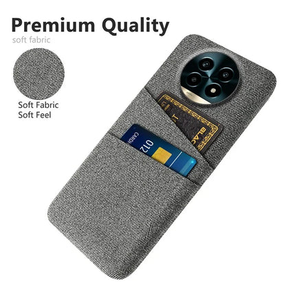 For Realme 13 Pro 5G Case Cloth + Hard PC Phone Cover with Dual Card Slots